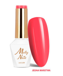 Гел лак Vivid Vibes № 286 Hot Coral Molly Nails HEMA/Di-HEMA Free 8g