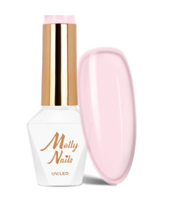 Molly Nails гел лак за нокти за френски маникюр, цвят бонбонено розов, без HEMA/Di-HEMA, 8 г, № 136