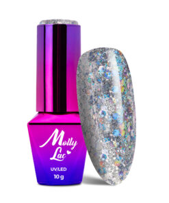 MollyLac Born To Glow Aspire гел лак за нокти с брокат 10 г № 573