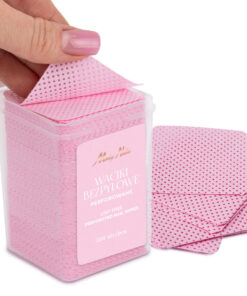 Molly Nails перфорирани подложки за нокти без прах, розови 5x5 см 200 бр.